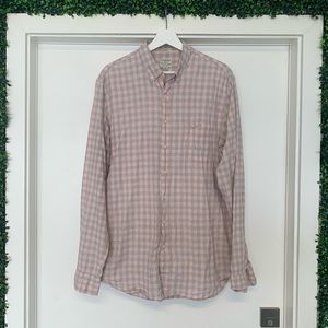 JCrew casual men large tall pink checker